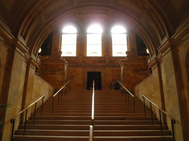 Boston Public Library, Central Branch, main stairwell (photo DY)