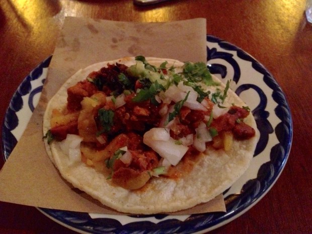 A truly gourmet taco from La Palapa, East Village, Manhattan (Photo: DY)